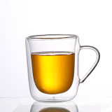 100ml Handmade Double Wall Good Quality High Borosilicate Glass Tea Cup Da2504