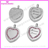 Ashes Keepsake Forever Love Heart Pendants with Pink Crystals Ijd9638