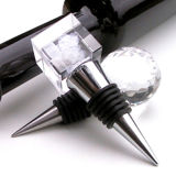 Wedding Souvenir Engraved Fashionable Glass Crystal Wine Bottle Stopper