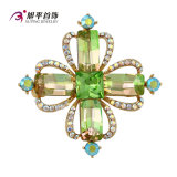 Xuping Fashion Luxury Rhodium Crystals From Swarovski Rhinestone Flower Jewelry Element Brooch - X0421006