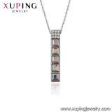 43458 Xuping Simple Shape Gold Plated Bar Necklace, Crystals From Swarovski Costume Jewelry for Women