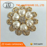 Heart-Shaped Bag Decoration Part with Pearl and Crystal Hjw1621