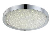 Modern 17W LED Chrome and Crystal Ceiling Lamp (LED-15109-RD)