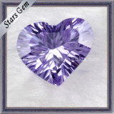 Light Amethyst Heart Shape Millennium Cut Cubic Zirconia