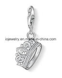 Small Crown Pendant Charm with Lobster Clasp