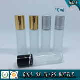 10ml Frosted Glass Roll on Bottle with Aluminum Cap and Metal Roller Ball