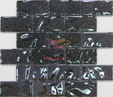 Black Shining Powder Backed Crystal Brick Mosaic Tile (CFC283)