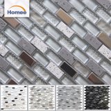 Good Decor China Mix Color Stainless Steel Strip Glass Blend Stone Mosaic