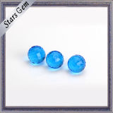 6mm Facets Cut MID Blue Glass Ball