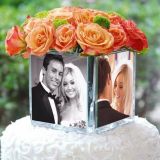 Custom Acrylic Vase with Photo Frame / Acrylic Photo Four Sides Frame Vase