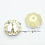 Sew on Rhinestone Flower Shapes 10X10mm Crystal Ab