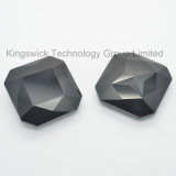 Jet Black Square Crystal Point Back Stone