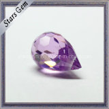 High Quality Amethyst Color Shape Pear Cubic Zirconia Gemstone