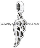 Loving Angel Wings Charm with Custom Logo Word