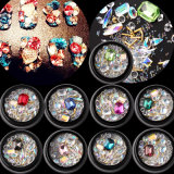 2018 Wholesale Nail Art Shining Design 9 Styles Micro Crystal Beads Mixed 3D Nail Decor Crystal Stone for Nail Art