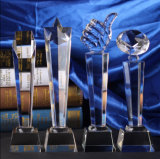 Hot Sale Crystal Glass Trophy for Souvenir