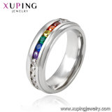 13897 Jewelry Charm Fashion Stainless Steel Ring with Colorful Zircon