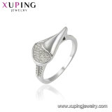 12377 New Arrival Elegent Heart-Shaped Rhdium CZ Gemstone Jewelry Finger Ring