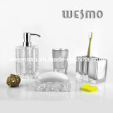 Silver Polyresin Bathroom Set (WBP0243A)