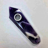 Smoking Hand Pipe Illusion Purple Crystal Hand Pipe Natural Material Smoking Pipe