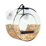 Tire Shape Round Clear Acrylic Window Bird Feeder