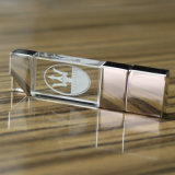 High Quality Custom 3D Logo Crystal USB