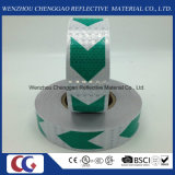 Green and White Arrow PVC Reflective Tape with Crystal Lattice