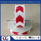 Red and White Arrow PVC Reflective Tape with Crystal Lattice