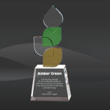 Crystal Amber Green Award (CIP-YJ755)