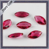 Rose Red Marquise Shape Fancy Cut Glass