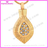 Pendants for Ashes Gold Plating Leaf Pendant Wity Crystals Ijd9701