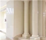 High Quality Beige Nano Crystallized Glass Column Roman Pillar