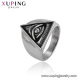 15522 Imitation Jewelry, Ladies Finger Silver Ring Design, Triangle Eye Shaped Stainless Steel Ring