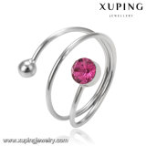 14524 Fashion Charm Platinum Crystal Twisted Ring