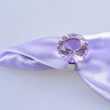 40mm Small Size Crystal Glass Pink Diamond Napkin Ring