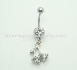 Hot Design Button Ring Piercings Barbell Star Crystal Heart