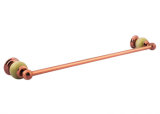 Hotel / Home Brass Bathroom Accessory Single Towel Bar with Bowlder Handle