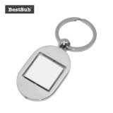 Bestsub Rotating Square Zinc Alloy Sublimation Key Ring (YA10)