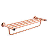 Premium Brass Rack and Towel Shelves for Bathroom Decor (BaQaZ2005-EL-RG)