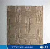 3-6mm Bronze Woven/Aqualite Patterned/Figured Building Glass with Ce&ISO9001