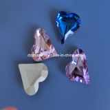 Factory Price Decorative Point Back Heart Glass Stone for Jewelry Accessories