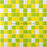 Colorful Yellow Green Swimming Pool Crystal Glass Mosaic