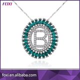 Gold Plated Rhinestone CZ Letter a-Z Pendant for Brazil Women Daily Wear