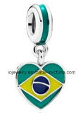 Customized Brasil Country Flag Charm