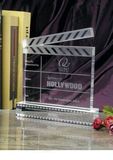 Black Crystal Award with Laser Text