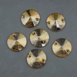 Round Gloden Glass Stones Grament Beads (DZ-3041)