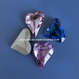 Decorative Point Back Heart Glass Beads for Jewelry Accessories