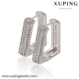 91738 Fashion Charm Crystal CZ Rhodium Trapezium-Shaped Women Imitation Jewelry Earring