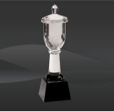 Engraved Sports Glass Crystal Trophy Cup of Success (J-CRY006)