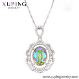 43090 Fashion Luxury Round Crystals From Swarovski Rhodium Imitation Jewelry Pendant Necklace